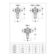 CALEFFI Zawór antyzamarzaniowy 1" 108601