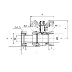 PERFEXIM Zawór kulowy śrubunek G3/4" DN20 PN30 PHA-007/O 00-007-0200-001