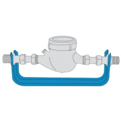 BMeters Konsola wodomierzowa z mosiężnymi śrubunkami 1 1/4'' 5907738164682