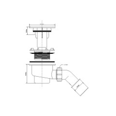 McAlpine Syfon brodzikowy 90mm HC27-CPN-PB