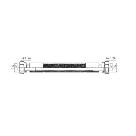 PERFEXIM PRZYŁĄCZE ELASTYCZNE DO GAZU WW 1/2" x 1/2" 1250mm 11-016-1250-000