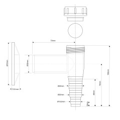 McAlpine Syfon do pralki lub zmywarki Chrom 32mm WMV-32CP