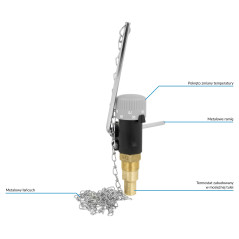 AFRISO Miarkownik ciągu FR1 zakres regulacji 30÷90°C G3/4" 42294