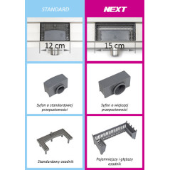 Balneo Duplex Next Inox Odpływ liniowy 60 cm