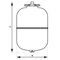 Ferro Naczynie przeponowe do c.o. wiszące 18L 3/4" CO18W