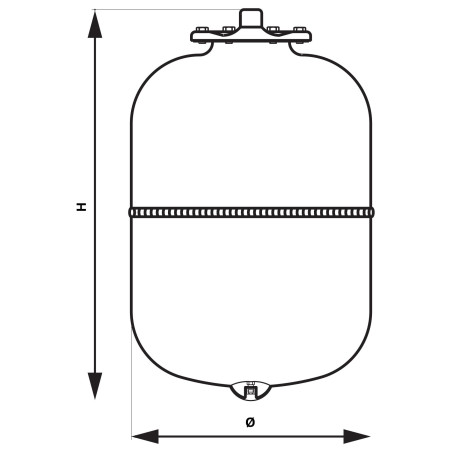 Ferro Naczynie przeponowe do c.w.u. wiszące 24L 3/4" CWU24W