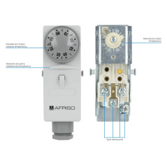 AFRISO Termostat przylgowy BRC 20÷90°C nastawa zewnętrzna 6740100