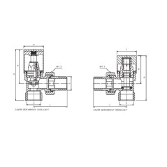 PERFEXIM  KOMPLET DO PODŁĄCZENIA GRZEJNIKA KĄTOWY Biały 1/2" 7031 20-108-0100-001