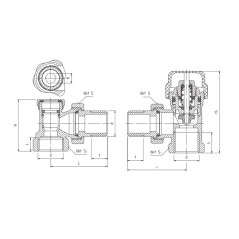 PERFEXIM KOMPLET TERMOSTATYCZNY KĄTOWY GRZEJNIKOWY 1/2" chrom PHA-025