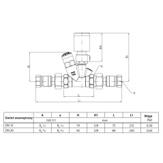 Danfoss Zawór termostatyczny do c.w.u. MTCV Wersja: A DN 15 003Z4515