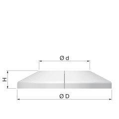 FLAMCO Rozeta biala zakładkowa FlamcoFix RV 15 12415