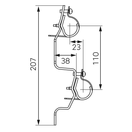 Ferro Komplet uchwytów do rozdzielaczy sanitarnych 3/4" LC2RDW20