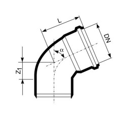 MagnaPlast HT PLUS Kolano HTB 40mm 67° 10730 Kanalizacja