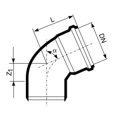 MagnaPlast HT PLUS Kolano HTB 32mm 45° 421208 Kanalizacja