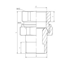 PERFEXIM ŚRUBUNEK PROSTY STOŻEK MOSIĘŻNY WZMOCNIONY PHA-301 1/2"