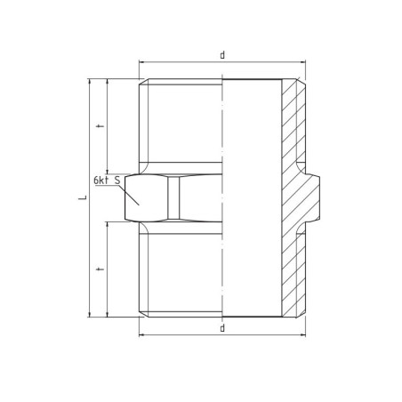 PERFEXIM Nypel Mosiężny Wzmocniony 1/2" PHA-304 07-004-0150-000