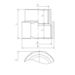 PERFEXIM MUFA REDUKCYJNA MOSIĘŻNA WZMOCNIONA PHA-309 3/4" x 1/2"