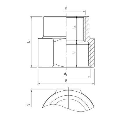 PERFEXIM MUFA REDUKCYJNA MOSIĘŻNA WZMOCNIONA PHA-309 3/4" x 1/2"