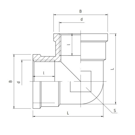 PERFEXIM Kolano mosiężne wzmocnione PHA-310 5/4" 07-010-0320-000