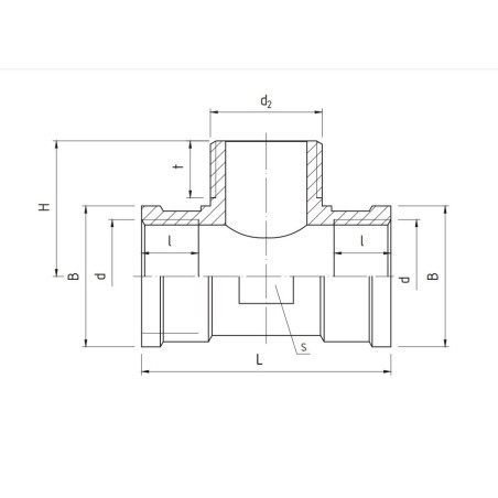 PERFEXIM Trójnik mosiężny wzmocniony 1" WZ PHA-313 07-013-0250-000