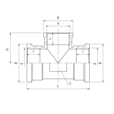 PERFEXIM TRÓJNIK REDUKCYJNY MOSIĘŻNY WZMOCNIONY PHA-314 1" x 1/2"