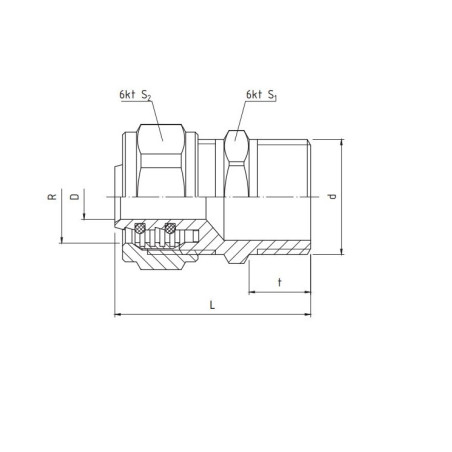 PERFEXIM NYPEL REDUKCJA SKRĘCANY GZ 701 16 x 1/2" 61-001-1615-000