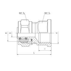 PERFEXIM Mufa Redukcja Skręcana GW 702 20 x 1/2" 61-002-2015-000