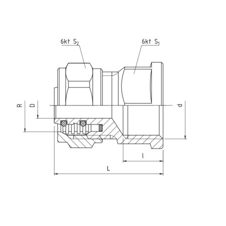 PERFEXIM Mufa Skręcana GW 702 20 x 3/4" 61-002-2020-000