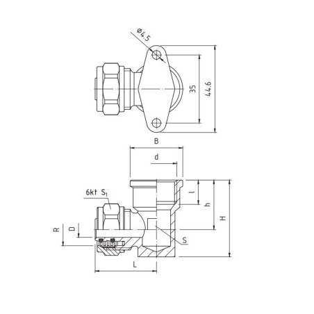 PERFEXIM KOLANO REDUKCJA SKRĘCANE Z MOCOWA GW 707 16 x 1/2" 61-007-1615-000