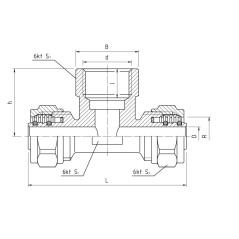 PERFEXIM TRÓJNIK SKRĘCANY GW 709 20 x 3/4" x 20 61-009-2020-000