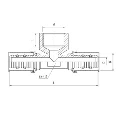 PERFEXIM TRÓJNIK ZAPRASOWYWANY GW 16 x 1/2" x 16 73A 62-071-1615-000