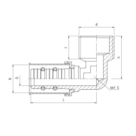 PERFEXIM KOLANO REDUKCJA ZAPRASOWYWANE GZ 734 20 x 3/4" 62-734-2020-000