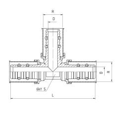 PERFEXIM TRÓJNIK ZAPRASOWYWANY 32 x 32 x 32 73B 62-73B-0320-000