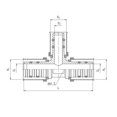 PERFEXIM TRÓJNIK ZAPRASOWYWANY 20 x 20 x 16 73C 62-73C-2020-000