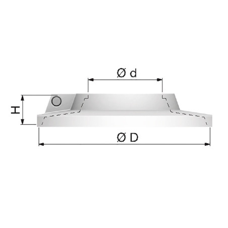 FLAMCO Rozeta biała zatrzaskowa FlamcoFix RKW 2" 12106