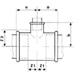 FITTING STRONG Trójnik redukcyjny Czarny 5/4"x1"x5/4" GW B1 FIT 130C-5/4X1