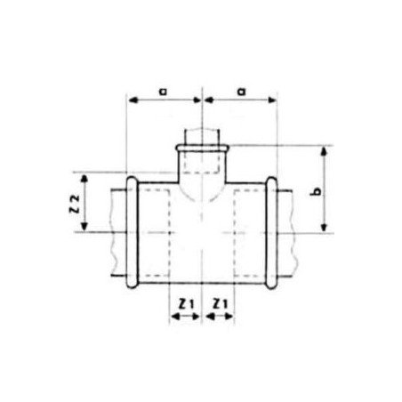 FITTING Trójnik redukcyjny STRONG Ocynk B1 GW 2"x1"x2" FIT 130-2X1