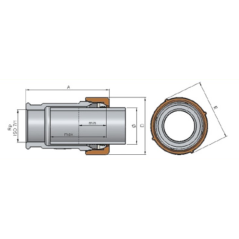 Gebo Złączka zaciskowa z GW GeboQuick Typ QI 3/4" 17.195.01.02