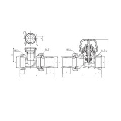 PERFEXIM KOMPLET TERMOSTATYCZNY PROSTY GRZEJNIKOWY 1/2" chrom  PHA-024