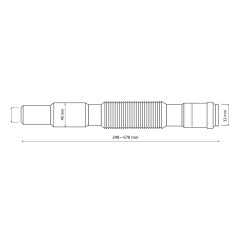 AKCES Złączka biała redukcja z kielichem 32mm x 40/32mm 24 - 57cm 23014