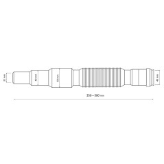 AKCES Złączka biała redukcja z kielichem 40mm x 50/40/32mm 35 - 58cm 23021