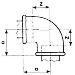 FITTING Kolano nakrętne STRONG Czarne A1 GW 1" FIT 90C-1