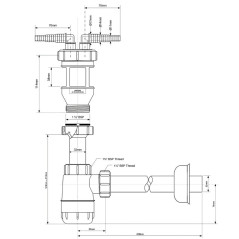 McAlpine Syfon do odprowadzania popłuczyn i skroplin HC2-FUNNEL