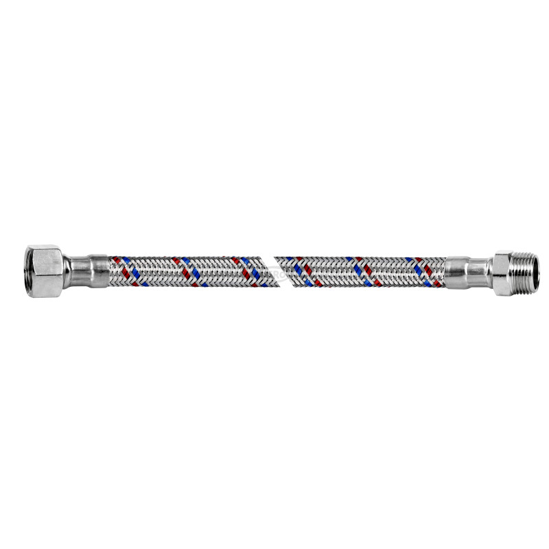 VERO STANDARD Przyłącze proste w oplocie stalowym 3/8"x3/8" GWxGZ 150cm DN8 PA38150NW