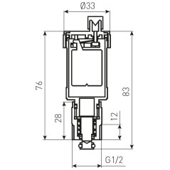 Ferro Odpowietrznik automatyczny z zaworem stopowym 1/2" O15AS2