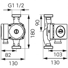 Ferro Pompa obiegowa elektroniczna GPA II 25-4-180 0601W