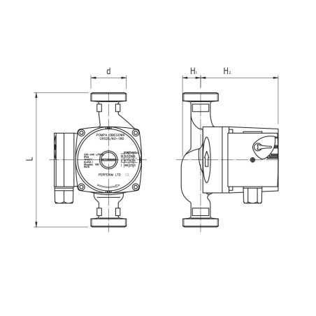 PERFEXIM POMPA OBIEGOWA DO WODY PITNEJ CRS25/40 31-254-0000-000