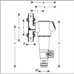 HONEYWELL Filtr wody z płukaniem wstecznym Regulator ciśnienia 5/4" FK74CS-11/4AA