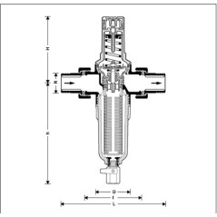 HONEYWELL Filtr wody Regulator ciśnienia 1/2" FK06-1/2AA