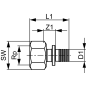 TECE TECEflex Mufa przejściowa 20 x 3/4" GW  z mosiądzu standard 765004